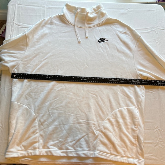 Nike Men's Bright White Funnel Mock Neck Pullover Sweatshirt Never Worn - Picture 8 of 9